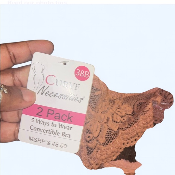 Brown Lace Underwire Bra with Scalloped Design - Picture 2 of 2